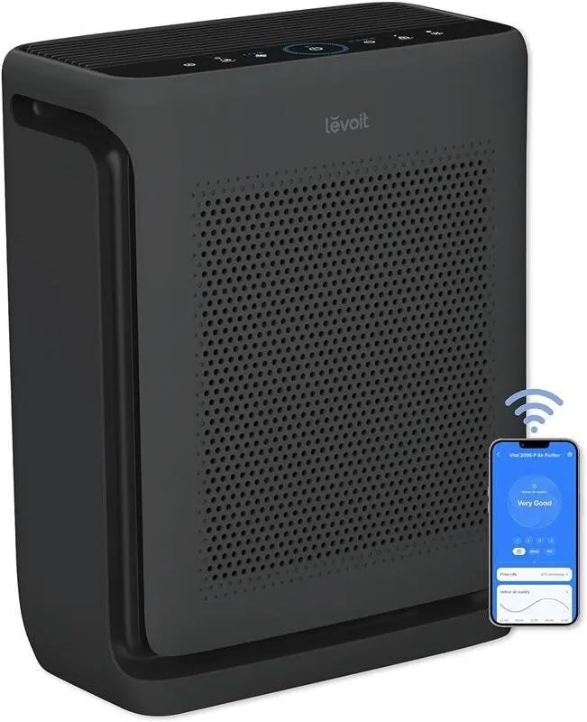 levoit-vital-200s-p-purificateur-d-air-intelligent-noir-filtration-3-tages-anti- image 1