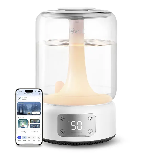 levoit-neoclassic-650s-humidificateur-intelligent-brume-froide-6-2-l-jusqu-536-f image 1