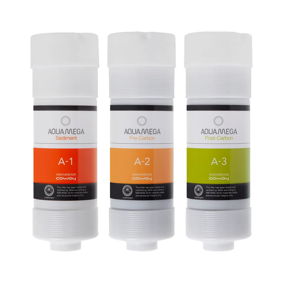 coway-aquamega-100-jeu-de-3-filtres-eau-s-diment-pr-carbone-post-carbone-pour-pu image 1