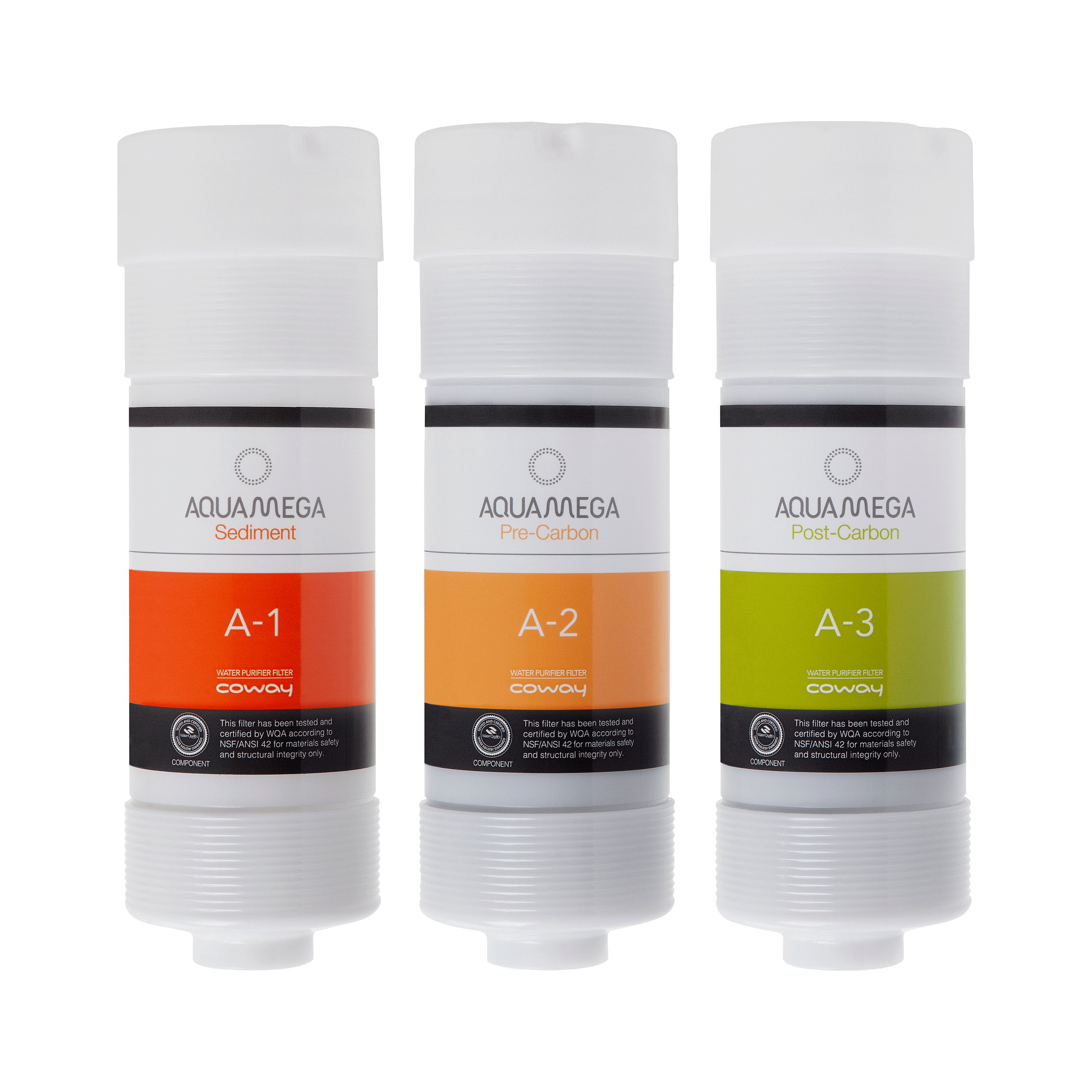coway-aquamega-100-jeu-de-3-filtres-eau-s-diment-pr-carbone-post-carbone-pour-pu image 1