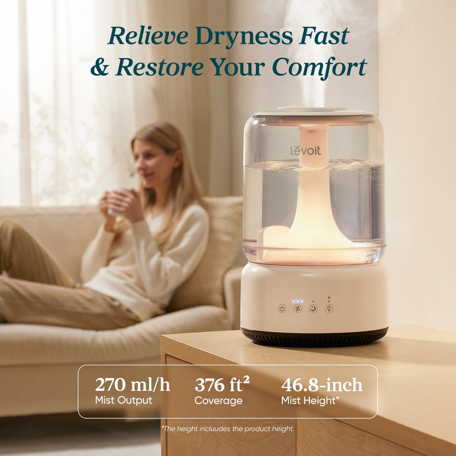 levoit-neoclassic-450-humidificateur-vaporisation-r-servoir-4-2-l-jusqu-42-h-21- image 4