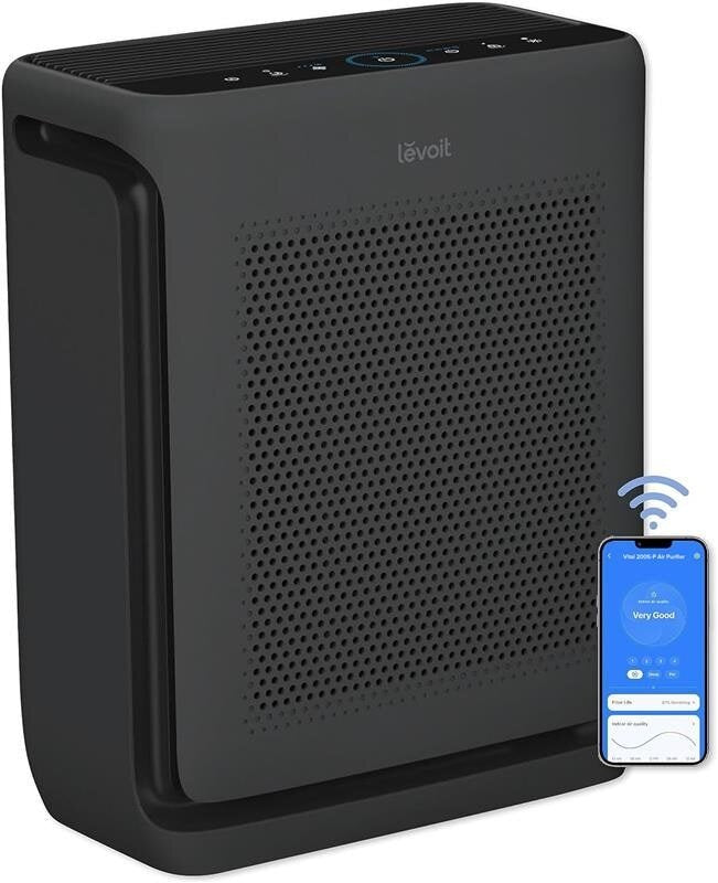 levoit-vital-200s-p-purificateur-d-air-intelligent-noir-filtration-3-tages-anti- image 2