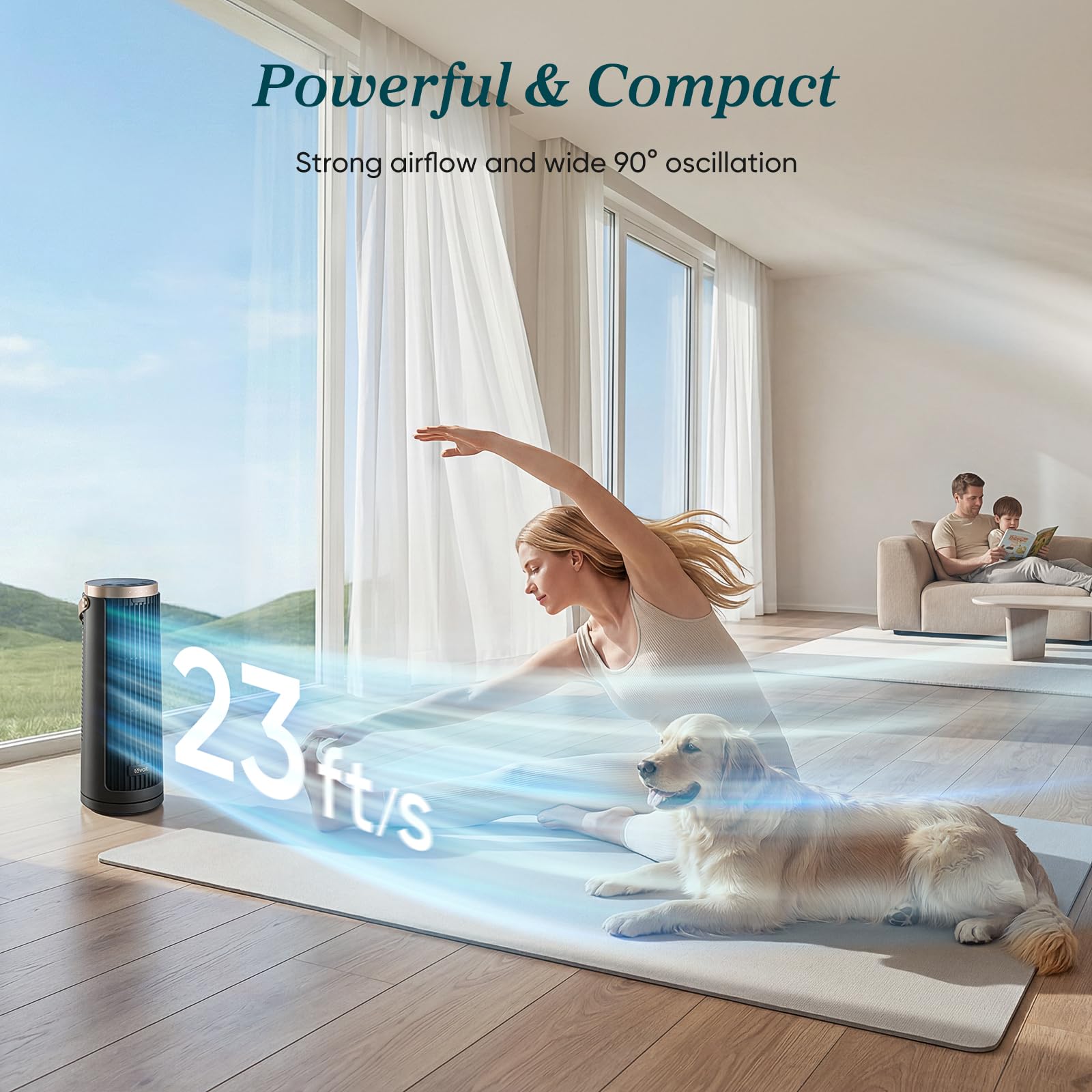 levoit-windi-mini-pro-ventilateur-de-table-portable-tour-compact-avec-poign-e-in image 4