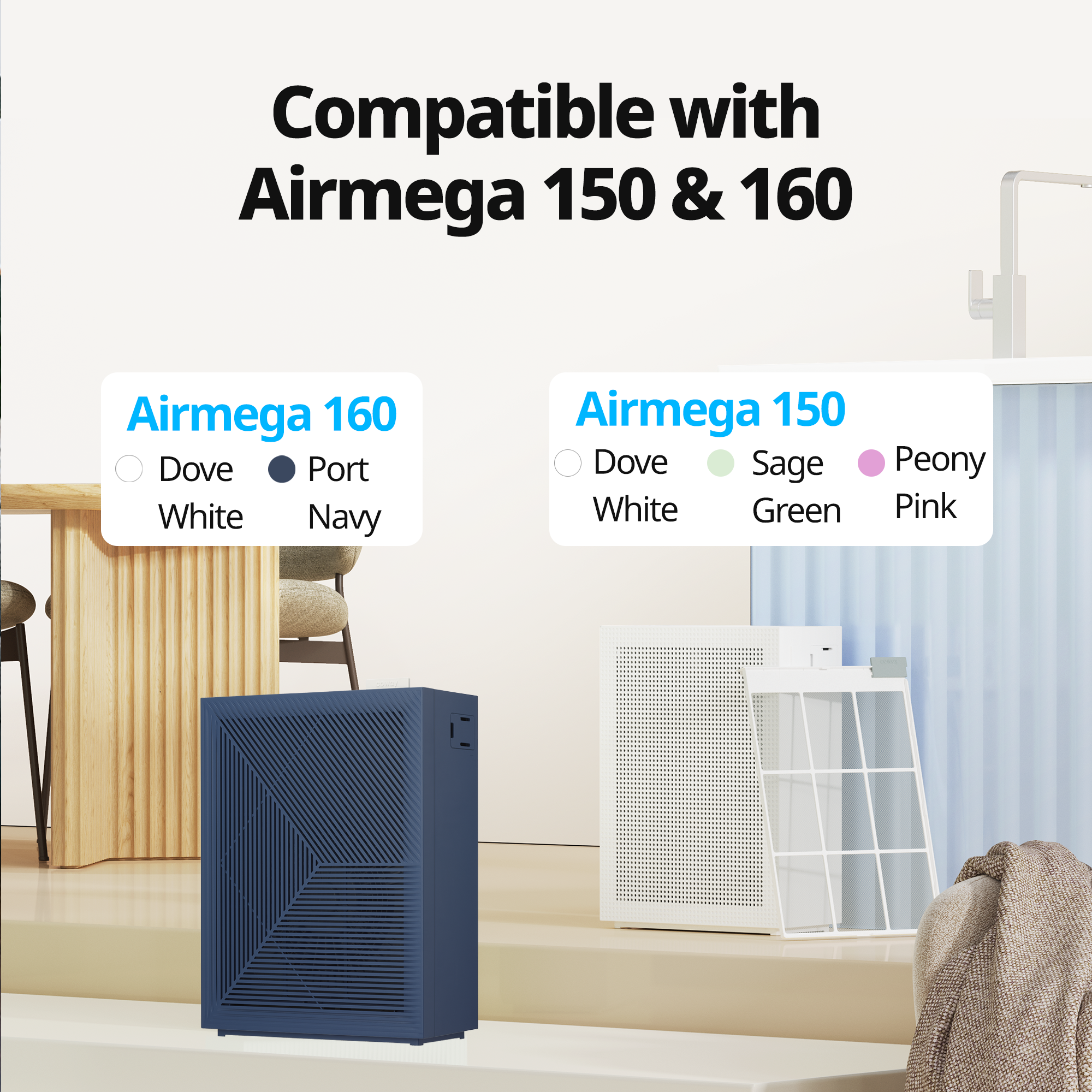 coway-airmega-150-160-filter-set-kit-de-filtres-hepa-et-d-odorisation-d-origine- image 2